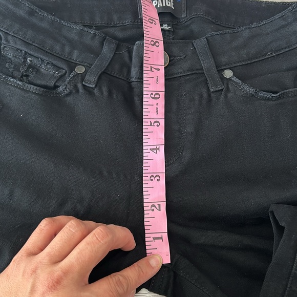 Paige Verdugo Distressed Crop Raw Hem Ripped Knees Midrise Skinny Jeans - Picture 11 of 13